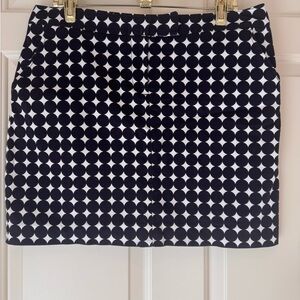 Stylish Navy and White Polka Dot Skirt